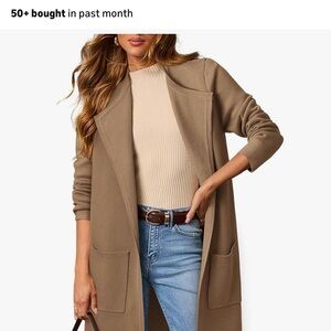 NEW Womens Sweater Open Front Knit Lightweight Coatigan
